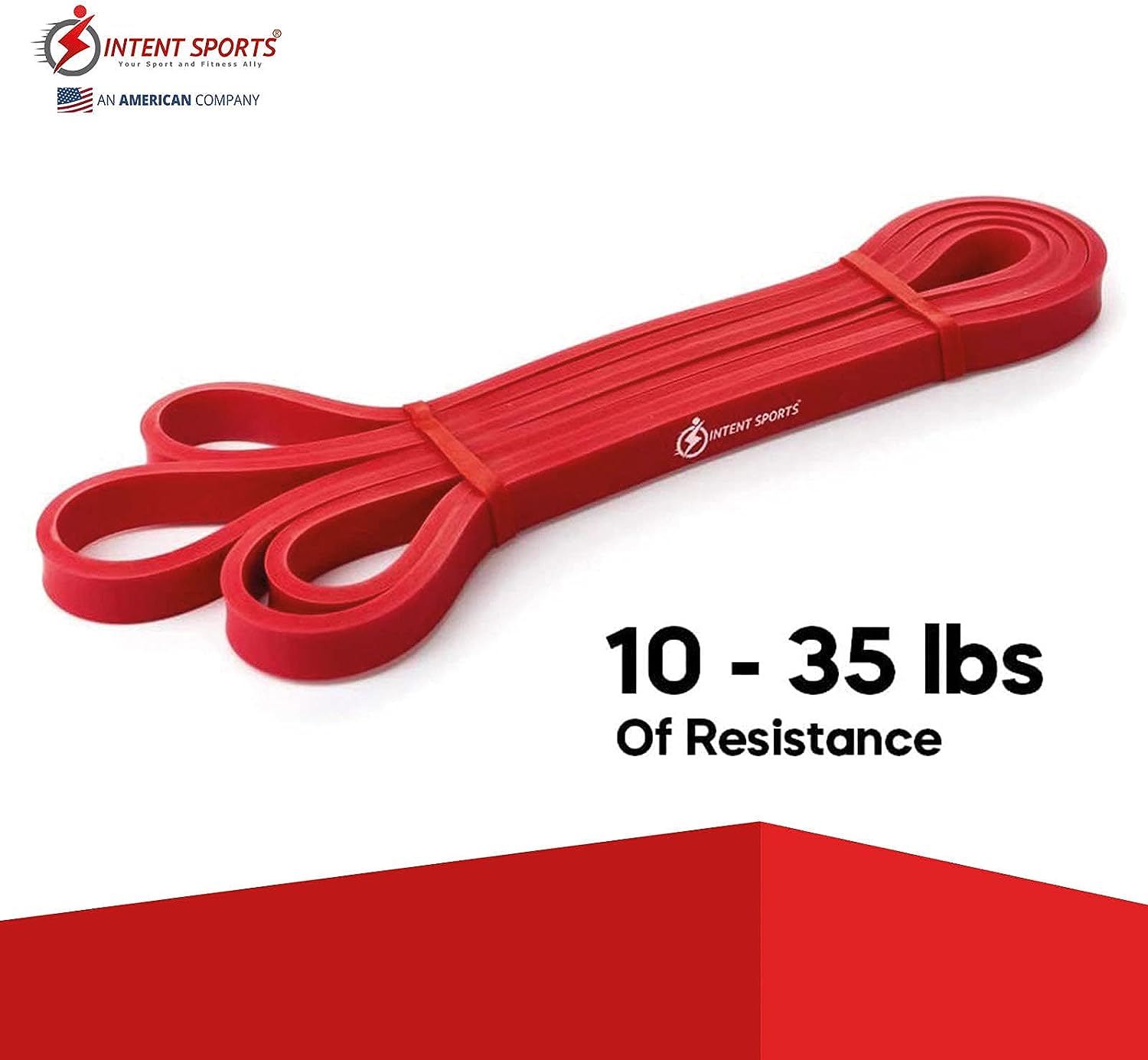 Pull Up Assist Bands - Red- 10 to 35 Pounds (1/2" *4.5mm)
