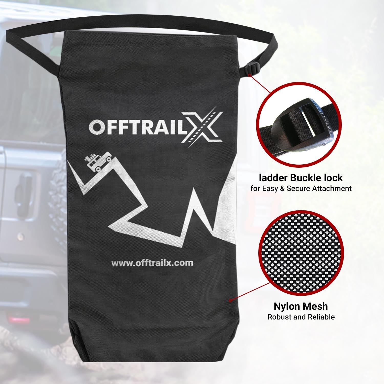 Offtrailx Spare Tire Storage Bag for Offroad, Jeep and SUV