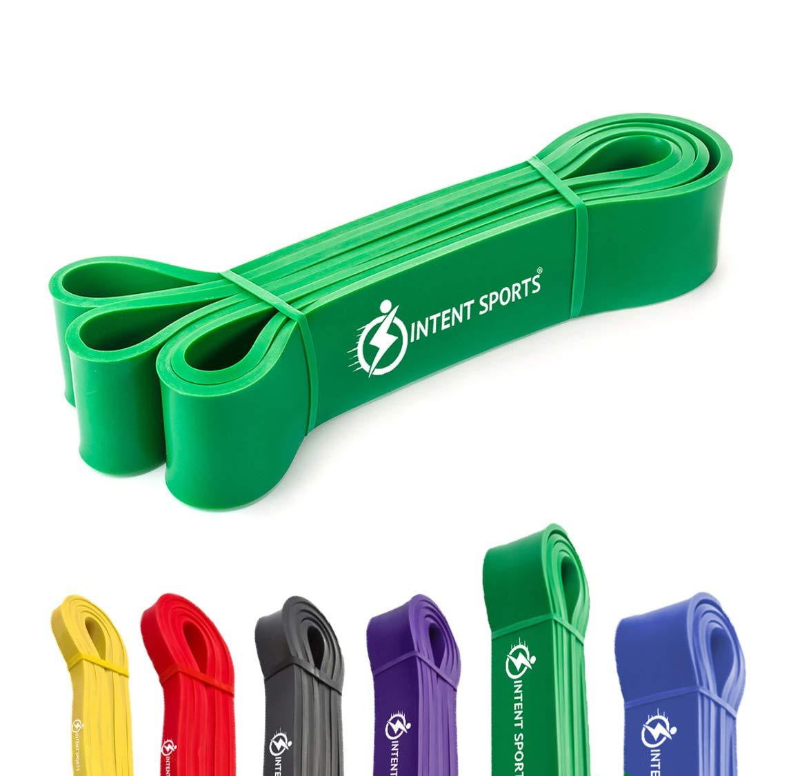 Pull Up Assist Bands - Green - 50 to 125 Pounds (1.75" *4.5mm) - Intent Sports