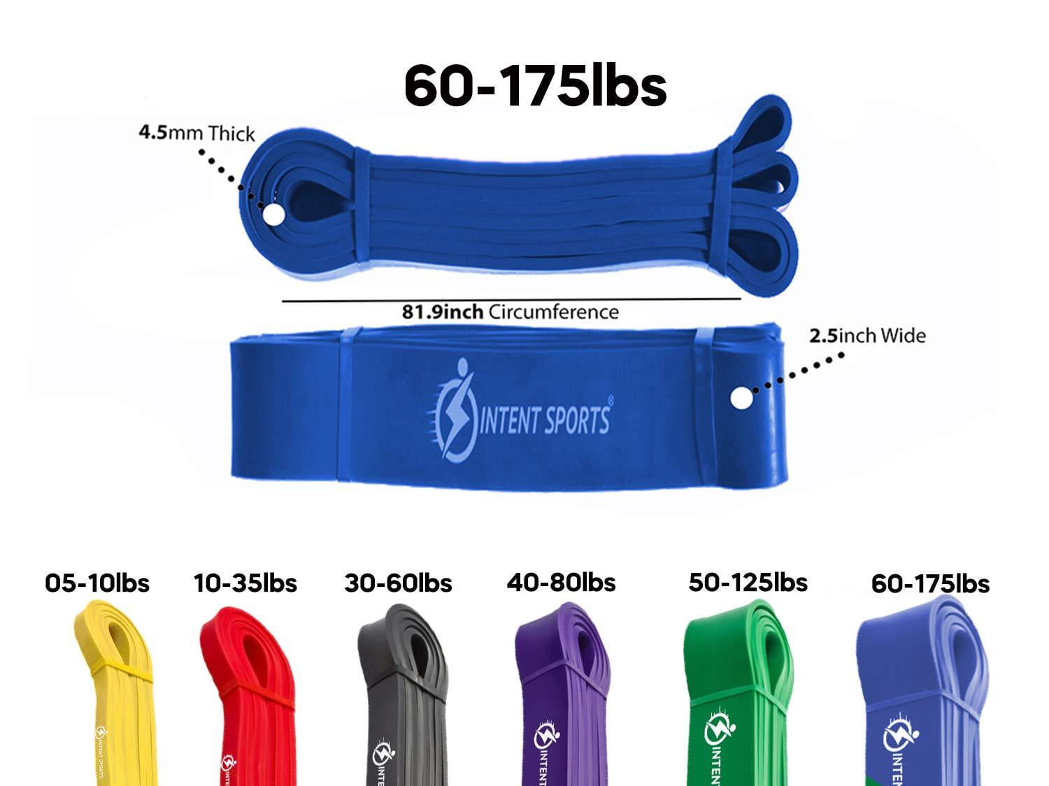 Pull Up Assist Bands - Blue - 65 to 175 Pounds (2.5" *4.5mm) - Intent Sports